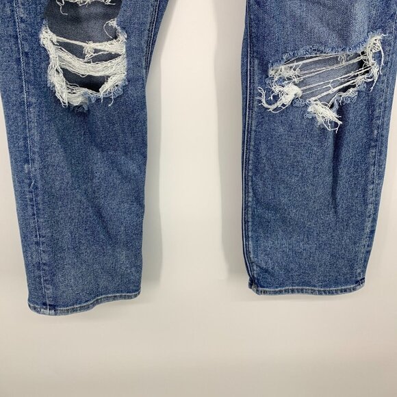 American Eagle Jeans Highest Rise 90s Boyfriend Distressed Rip - Picture 9 of 14